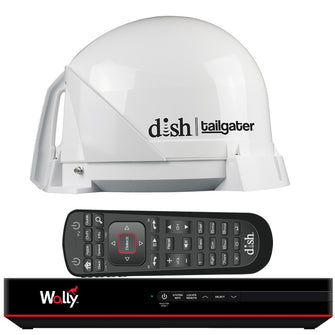KING DISH&reg; Tailgater&reg; Satellite TV Antenna Bundle w/DISH&reg; Wally&reg; HD Receiver &amp; Cables | DT4450