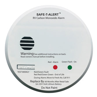 Safe-T-Alert SA-339 White RV Battery Powered CO2 Detector | SA-339-WHT