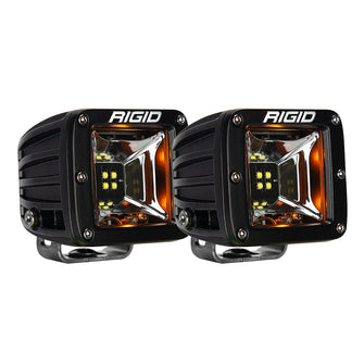 RIGID Industries Radiance Scene Lights - Surface Mount Pair - Black w/Amber LED Backlights | 68204