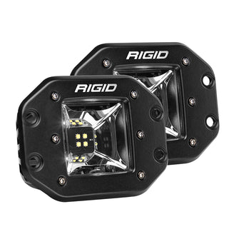 RIGID Industries Radiance Scene Lights - Flush Mount Pair - Black w/White LED Backlight | 68210