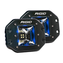 RIGID Industries Radiance Scene Lights - Flush Mount Pair - Black w/Blue LED Backlights | 68211