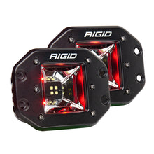 RIGID Industries Radiance Scene Lights - Flush Mount Pair - Black w/Red LED Backlights | 68212