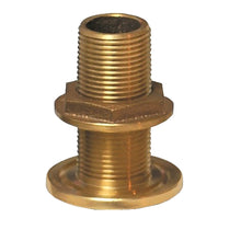 GROCO 1/2" NPS NPT Combo Bronze Thru-Hull Fitting w/Nut | TH-500-W