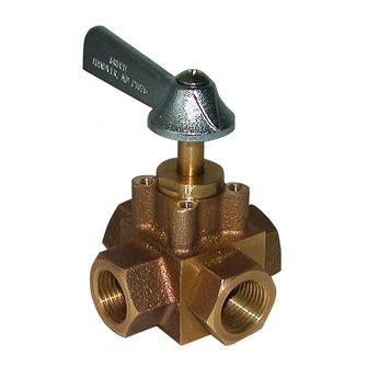 GROCO 1/2" 4-Port Tank Selector Valve | FV-450-X