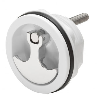 Whitecap Compression Handle CP Zinc/White Nylon Non-Locking - 1/4 Turn | S-9417WC