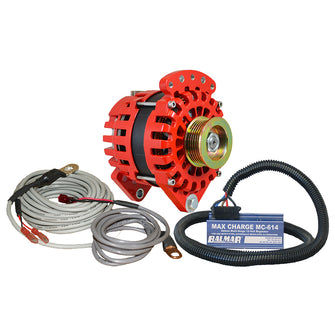 Balmar Alternator 3.15" Dual Foot Saddle K6 Serpentine Pulley Regulator &amp; Temp Sensor - 170A Kit - 12V | XT-DF-170-K6-KIT