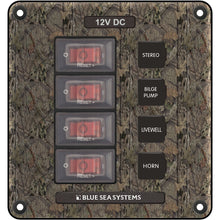 Blue Sea 4323 Circuit Breaker Switch Panel 4 Position - Camo | 4323