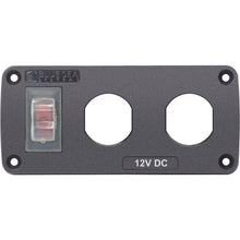 Blue Sea 4364 Water Resistant USB Accessory Panel - 15A Circuit Breaker, 2x Blank Apertures | 4364