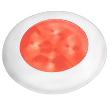 Hella Marine Red LED Round Courtesy Lamp - White Bezel - 24V | 980508241