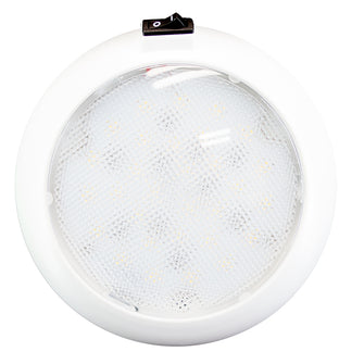 Innovative Lighting 5.5" Round Some Light - White/Red LED w/Switch - White Housing | 064-5140-7