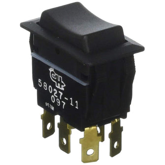 Cole Hersee Sealed Rocker Switch Non-Illuminated DPDT (On)-Off-(On) 6 Blade | 58027-11-BP