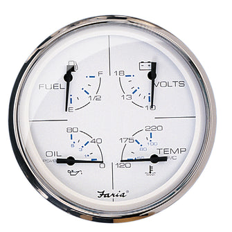 Faria Chesapeake White SS 5" Multifunction Gauge | 33864