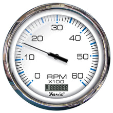 Faria Chesapeake White SS 5" Tachometer w/Digital Hourmeter - 6000 RPM (Gas) (Inboard) | 33863