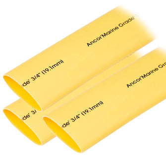 Ancor Heat Shrink Tubing 3/4" x 3" - Yellow - 3 Pieces | 306903