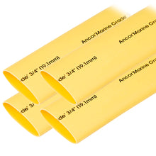 Ancor Heat Shrink Tubing 3/4" x 6" - Yellow - 4 Pieces | 306906