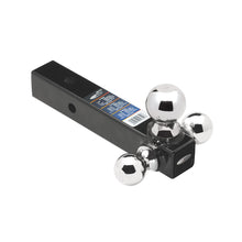 Draw-Tite Tri-Ball Mount 2" Square Solid Shank w/Chrome 1-7/8", 2" &amp; 2-5/16" Balls - Black | 80799