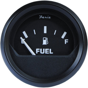 Faria Euro Black 2" Fuel Level Gauge - Metric | 12802