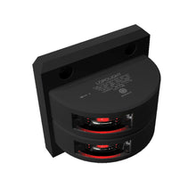 Lopolight Series 301-002 - Double Stacked Port Sidelight - 2NM - Vertical Mount - Red - Black Housing | 301-002ST-B