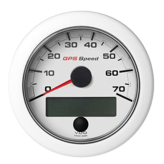 Veratron 3-3/8" (85mm) OceanLink&reg; GPS Speedometer (0-70 KN/MPH/KMH) - White Dial &amp; Bezel | A2C1352090001