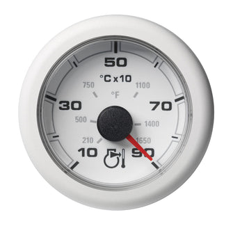 Veratron 52MM (2-1/16") OceanLink Pyrometer Gauge (900&deg; C/1650&deg; F) - White Dial &amp; Bezel | A2C1349710001