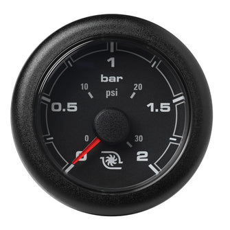 Veratron 52MM (2-1/16") OceanLink Boost Pressure Gauge - 2 Bar/30 PSI - Black Dial &amp; Bezel | A2C1066140001