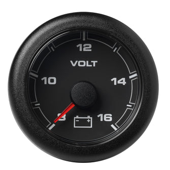 Veratron 52MM (2-1/16") OceanLink Battery Voltage Gauge - 8 to 16 V - Black Dial &amp; Bezel | A2C1066100001