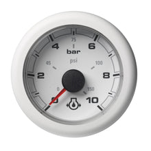 Veratron 52MM (2-1/16") OceanLink Engine Oil Pressure - 10 Bar/150 PSI - White Dial &amp; Bezel | A2C1066010001