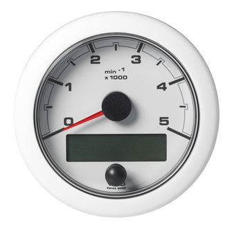 Veratron 3-3/8" (85mm) OceanLink&reg; NMEA 2000&reg; Tachometer - 5000 RPM - White Dial &amp; Bezel | A2C1065800001