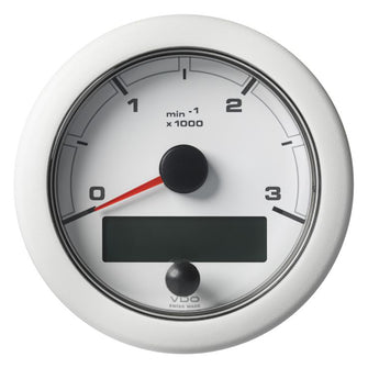 Veratron 3-3/8" (85MM) OceanLink&reg; NMEA 2000&reg; Tachometer - 3000 RPM - White Dial &amp; Bezel | A2C1065670001