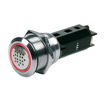 BEP 12V Buzzer w/Red LED Warning Light - Stainless Steel | 80-511-0009-00