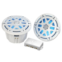 Poly-Planar MA-OC8 8" 500 Watt Waterproof Blue LED Speaker - White | MA-OC8