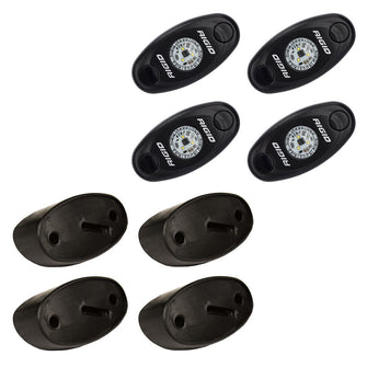 RIGID Industries A-Series Rock Light Kit - 4 Amber Lights - Black | 400243