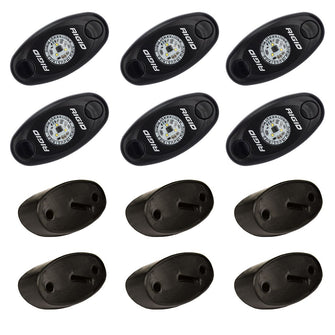 RIGID Industries A-Series Rock Light Kit - 6 Cool White Lights - Black | 400253