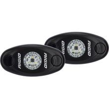 RIGID Industries A-Series Black Low Power LED Light Pair - Neon White | 482023