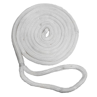 New England Ropes 3/8" Double Braid Dock Line - White - 15&#39; | C5050-12-00015