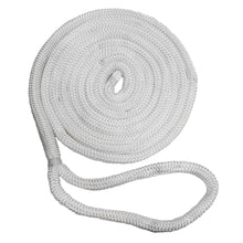 New England Ropes 3/8" Double Braid Dock Line - White - 25&#39; | C5050-12-00025