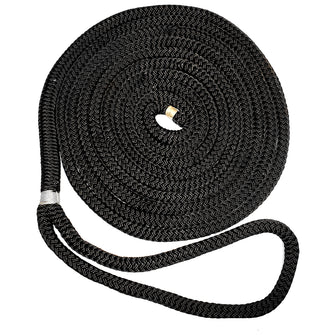 New England Ropes 3/8" Double Braid Dock Line - Black - 15&#39; | C5054-12-00015