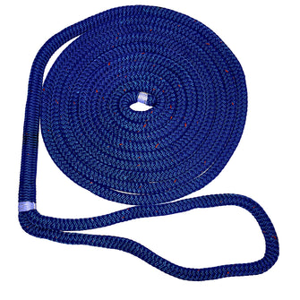 New England Ropes 3/8" Double Braid Dock Line - Blue w/Tracer - 15&#39; | C5053-12-00015