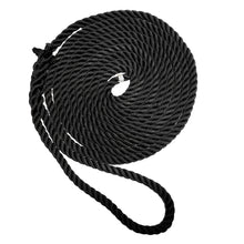 New England Ropes 3/8" Premium 3-Strand Dock Line - Black - 15&#39; | C6054-12-00015