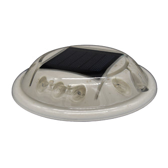 Hydro Glow C1W Round Solar Dock, Deck &amp; Pathway Light - White | C1W