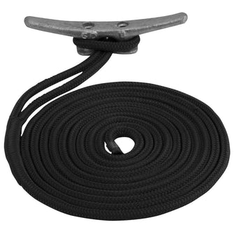 Sea-Dog Double Braided Nylon Dock Line - 3/8" x 10&#39; - Black | 302110010BK-1