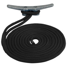 Sea-Dog Double Braided Nylon Dock Line - 5/8" x 20&#39; - Black | 302116020BK-1