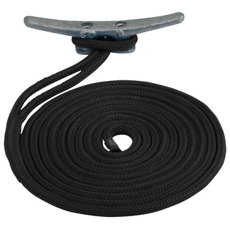 Sea-Dog Double Braided Nylon Dock Line - 5/8" x 20&#39; - Black | 302116020BK-1