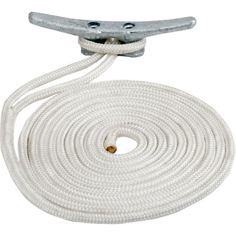 Sea-Dog Double Braided Nylon Dock Line - 5/8" x 25&#39; - White | 302116025WH-1