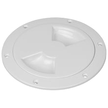Sea-Dog Smooth Quarter Turn Deck Plate - White - 4" | 336140-1