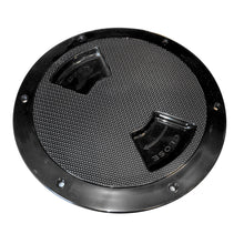 Sea-Dog Textured Quarter Turn Deck Plate - Black - 5" | 336157-1