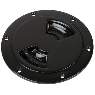 Sea-Dog Smooth Quarter Turn Deck Plate - Black - 6" | 336165-1