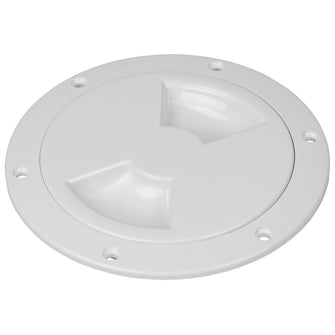 Sea-Dog Quarter-Turn Smooth Deck Plate w/Internal Collar - White - 5" | 336350-1