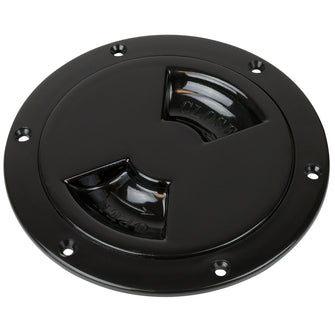 Sea-Dog Quarter-Turn Smooth Deck Plate w/Internal Collar - Black - 5" | 336355-1