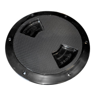 Sea-Dog Quarter-Turn Textured Deck Plate w/Internal Collar - Black - 8" | 336387-1